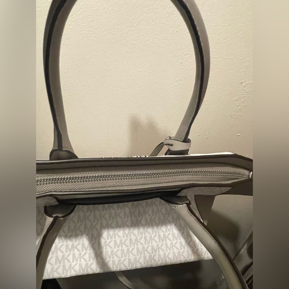Michael Kors Gray and White Satchel - Picture 10 of 14